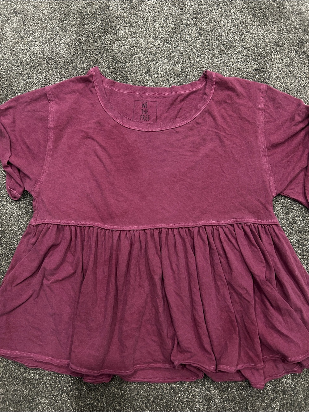 We The Free Women's Peplum Tunic in Plum Berry